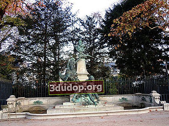 Taman Luxembourg. Air mancur untuk mengenang Delacroix