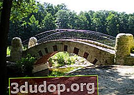 Den rekonstruerade bron till ön Nedre dammen