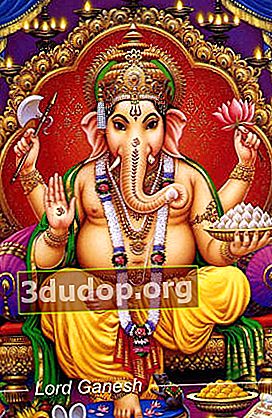 Dewa India Ganesha (kad pos)