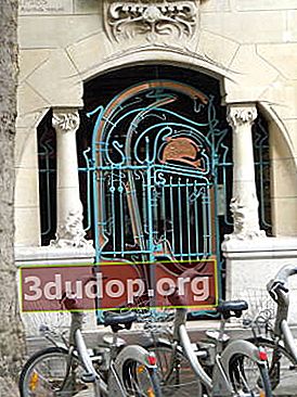 Pintu masuk ke hotel Beranger. Paris. Arch. Guimard